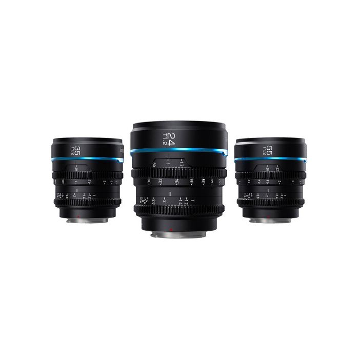 Sirui Nightwalker Bundle 24/35/55mm T1.2 S35 Manual Focus Cine