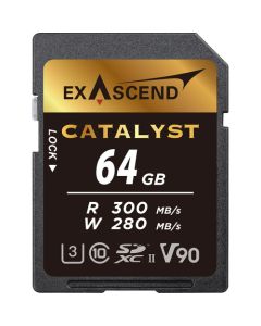 Exascend SD card 64GB Catalyst R300 W280 MB/s UHS-IIC10V90
