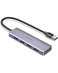 Ugreen USB Hub, USB 3.0, 4-port silver