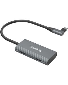 SmallRig 4-in-1 USB-C Hub PD 100W / USB-C 3.1 / USB-C 2.0 with Audio Adapter x 2