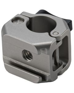 Tilta 15mm Rod Clamp Mounting Adapter with Cold Shoe (1/4"-20) - Titanium Whit