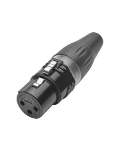 HICON XLR cable-socket 3-pin BASIC HI-X3CF-BLK