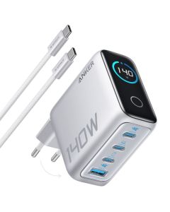 Anker 140W Wall Charger (3x USB-C, 1x-USB-A), Grey