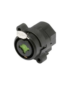 HICON XLR/jack 6,3mm, 3-pole, plastic, Soldering-female, gold plated, typ D, blk